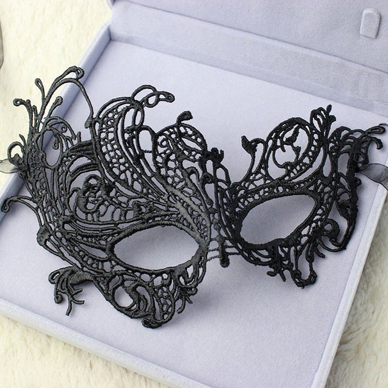 Kimloog Luxury Sexy Lace Eyemask Prom Mask Masquerade Ball Mask for Costume Party Cosplay Apparel & Accessories > Costumes & Accessories > Masks DGFRQWE-241 Black  