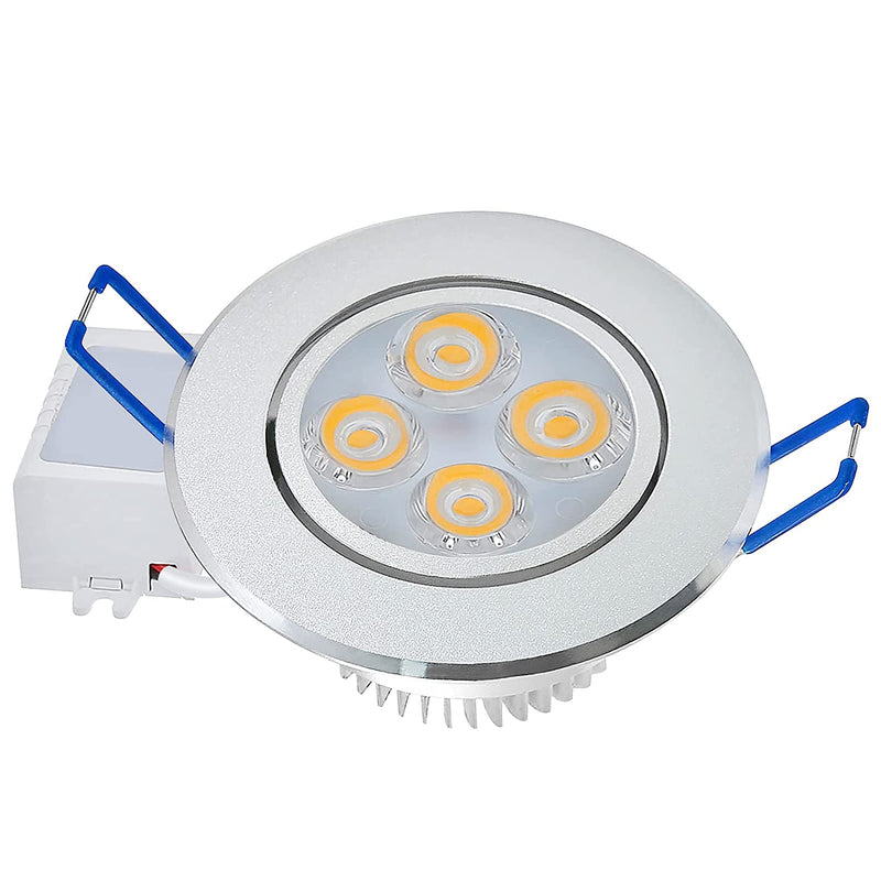 Lemonbest Dimmable 4X1W 110V Led Downlight Recessed Ceiling Lighting Fixture, Cool White, 50W Halogen Replacement