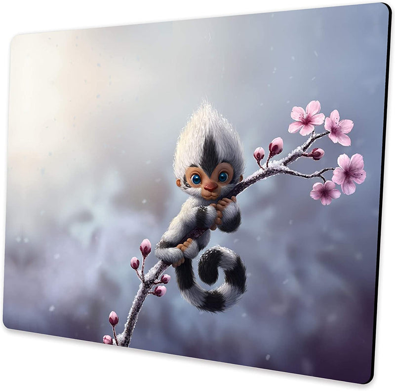 Shalysong Watercolor Flower Mousepad Computer Mouse Pad with Design Personalized Mouse Pad for Laptop Computer Office Decoration Accessories Gift Sporting Goods > Outdoor Recreation > Winter Sports & Activities XCCOM Square cute monkey  