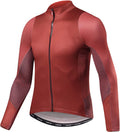 Santic Cycling Jersey Men'S Long Sleeve Tops Mountain Bike Shirts Bicycle Jacket with Pockets Sporting Goods > Outdoor Recreation > Cycling > Cycling Apparel & Accessories Santic Red-1100 XX-Large 