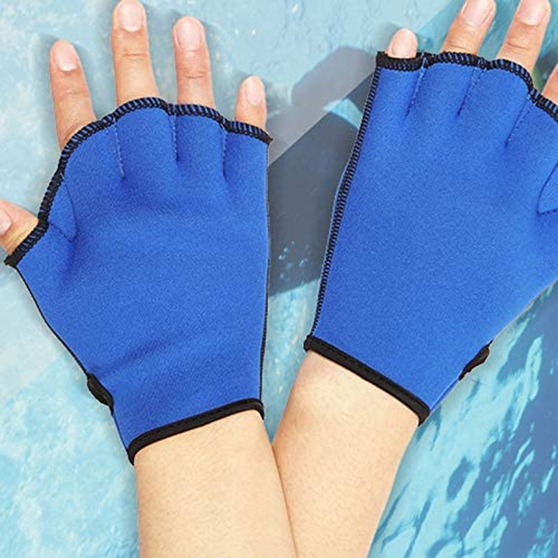 CNFCO Swimming Gloves Swimming Hand Paddles Swim Training Gloves Fingerless Webbed Water Resistance Aqua Fit 1 Pair Sporting Goods > Outdoor Recreation > Boating & Water Sports > Swimming > Swim Gloves CNFCO   