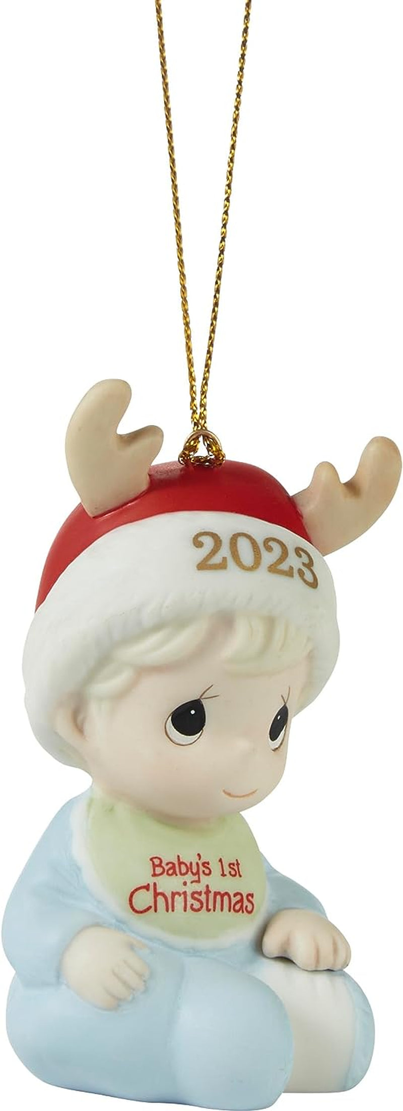 Precious Moments 231006 Baby’S First Christmas 2023 Dated Boy Bisque Porcelain Ornament  Precious Moments   