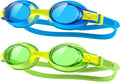 Findway Kids Swim Goggles, 2 Pack Kids Swimming Goggles Anti-Fog No Leaking Girls Boys for Age 3-10