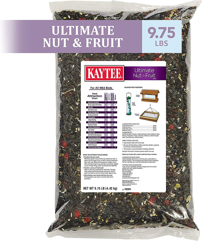 Kaytee Wild Bird Ultimate No Mess Wild Bird Food Seed for Cardinals, Finches, Chickadees, Nuthatches, Woodpeckers, Grosbeaks, Juncos and Other Colorful Songbirds, 9.75 Pound Animals & Pet Supplies > Pet Supplies > Bird Supplies > Bird Food Central Garden & Pet Nut & Fruit Food 
