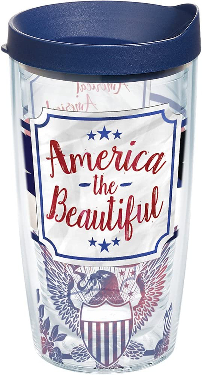 Tervis America the Beautiful Insulated Tumbler with Wrap, 16 Oz Mug - Tritan, Clear Home & Garden > Kitchen & Dining > Tableware > Drinkware Tervis Lidded 16oz 