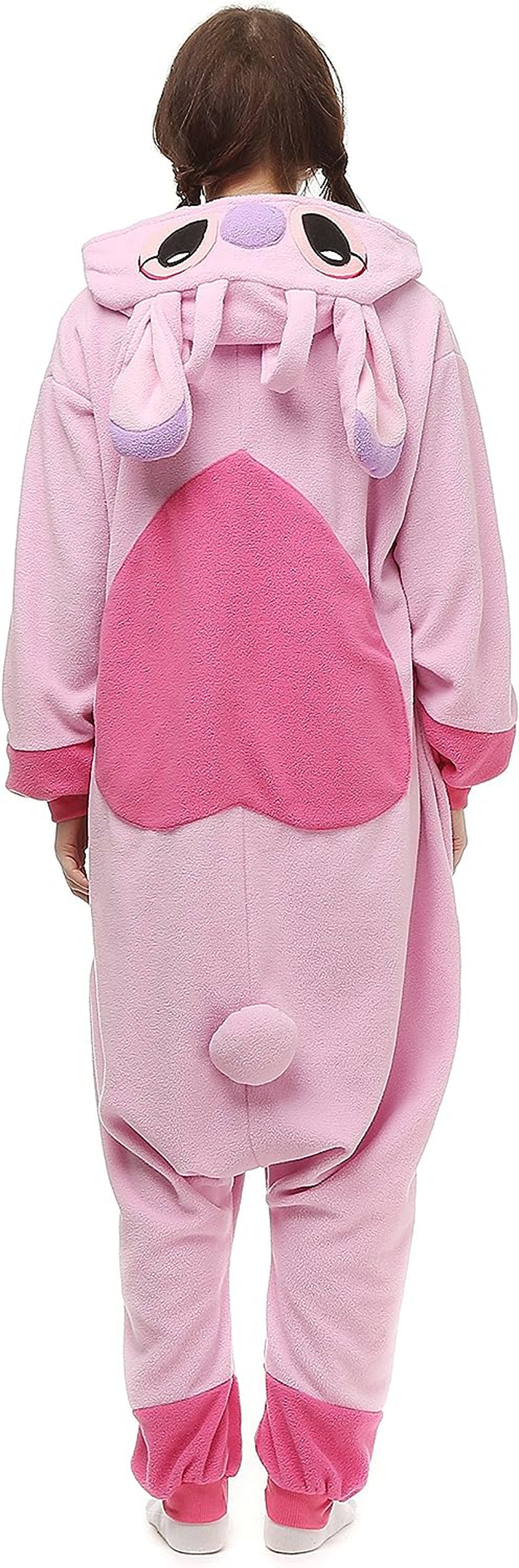Wishliker Unisex Adult Cow Onesie Costume Halloween Cosplay Animal Pajamas One Piece  Wishliker   
