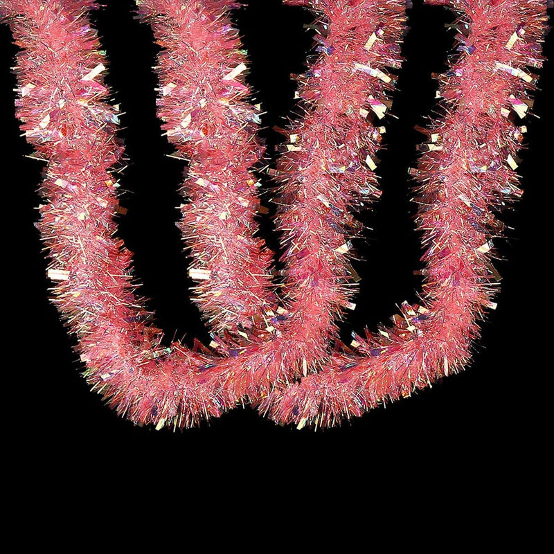 Pink Tinsel Garland for Christmas Tree Decorations Wedding Birthday Party Supplies 17 Feet Home Home & Garden > Decor > Seasonal & Holiday Decorations& Garden > Decor > Seasonal & Holiday Decorations otolemur   