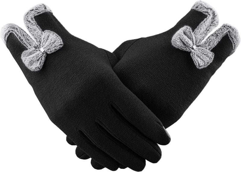 Gloves Mittens Women Winter Glove Warm Touchscreen Gloves Windproof Gloves for Women Gloves Mittens Men Winter Warm Sporting Goods > Outdoor Recreation > Boating & Water Sports > Swimming > Swim Gloves Bmisegm Black One Size 