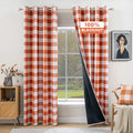 MIULEE Buffalo Plaid Curtains for Farmhouse Bedroom, Blackout Window Drapes with Grommets for Living Room Darkening Light Blocking and Thermal Insulated Set of 2 Panels, W 52" X L 84" Navy and White Home & Garden > Decor > Window Treatments > Curtains & Drapes MIULEE Orange and White W 52"x L 84" 