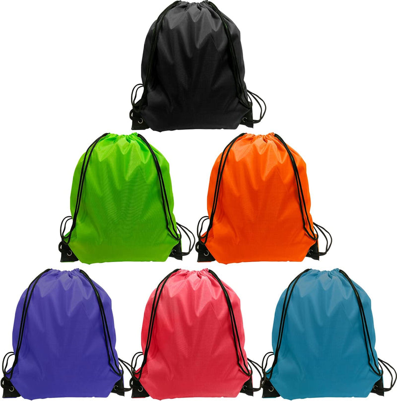 Drawstring Bags 24 Pcs Drawstring Backpack Cinch Bag Draw String Sport Bag 6 Colors Home & Garden > Household Supplies > Storage & Organization GoodtoU 6 Color  