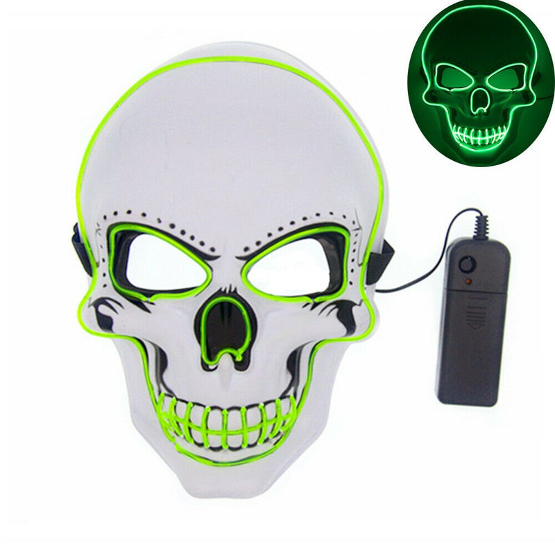 Stardget LED Scary Skull Halloween Mask Costume Cosplay EL Wire Light up Halloween Party Apparel & Accessories > Costumes & Accessories > Masks Stardget   