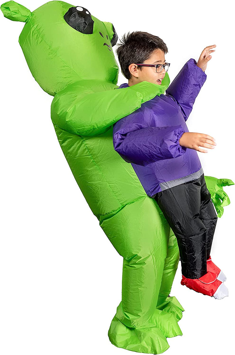 Spooktacular Creations Halloween Inflatable Alien Costume for Kids, Alien Full Body Inflatable Costume  Does Not Apply   