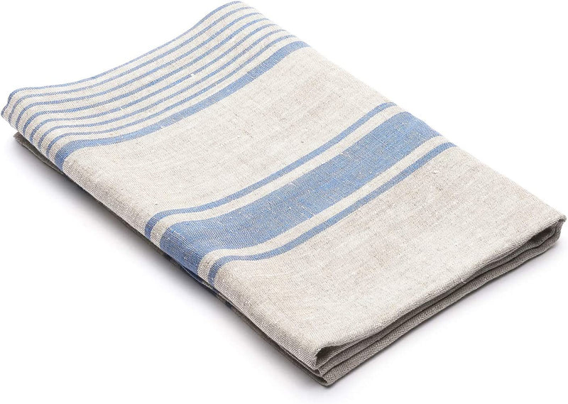 Linenme Linen Bath Towel Blue Natural Provence, 39” X 57” Home & Garden > Linens & Bedding > Towels LinenMe Inc Blue 26 in x 51 in 