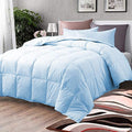 Comforter Bed Set - All Season Chocolate down Alternative Quilted Comforter Bed Set - 100% Cotton 800 Thread Count - Duvet Insert or Stand Alone Comforter - 3 Pcs Set - Oversized Queen Home & Garden > Linens & Bedding > Bedding > Quilts & Comforters BSC Collection Sky Blue Oversized King 