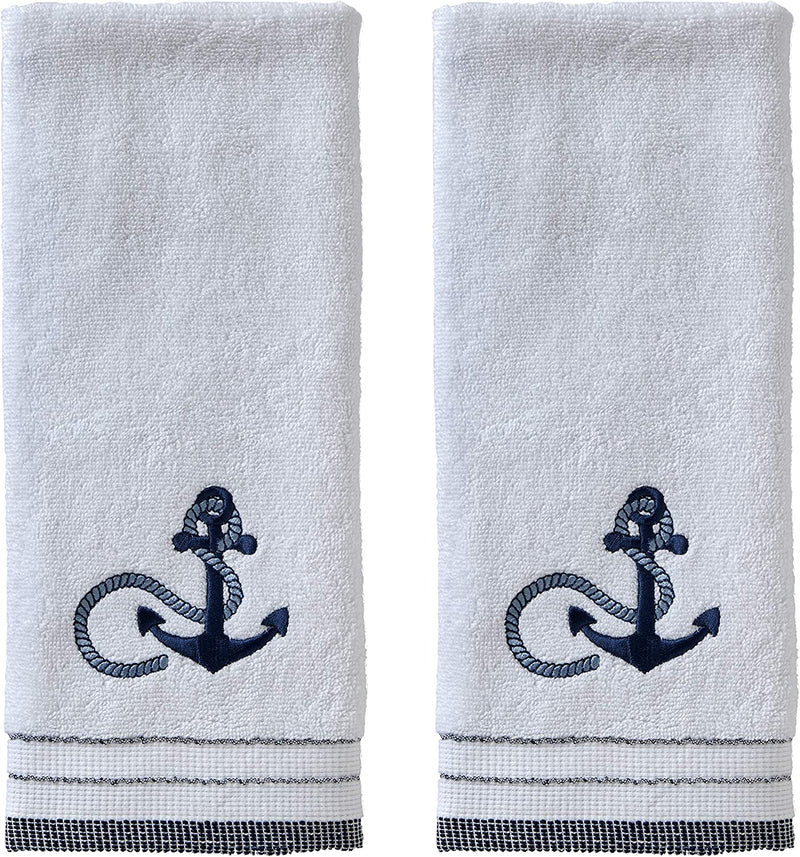 SKL Home Sea Drift Bath Towel, White Home & Garden > Linens & Bedding > Towels Saturday Knight Ltd. Hand Towel Set  
