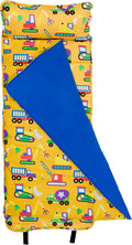 Wildkin Original Nap Mat with Reusable Pillow for Boys & Girls, Perfect for Elementary Sleeping Mat, Features Hook & Loop Fastener, Cotton Blend Materials Nap Mat for Kids (Trains, Planes, and Trucks)