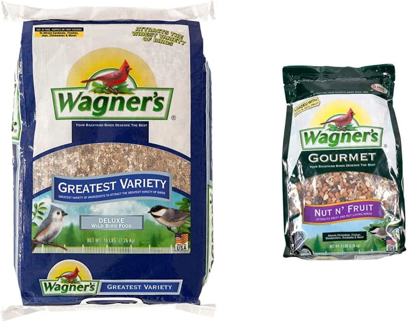 Wagner'S 62059 Greatest Variety Blend Wild Bird Food, 16-Pound Bag Animals & Pet Supplies > Pet Supplies > Bird Supplies > Bird Food Wagner's Bird Food + Bird Food, 5-Pound Bag 16-Pound Bag 