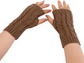 Mittens for Women Cold Weather Insulated Women Fashion Knitted Plush Twist Windproof Warm Ski Gloves Mittens Men Sporting Goods > Outdoor Recreation > Boating & Water Sports > Swimming > Swim Gloves Bmisegm Khaki One Size 