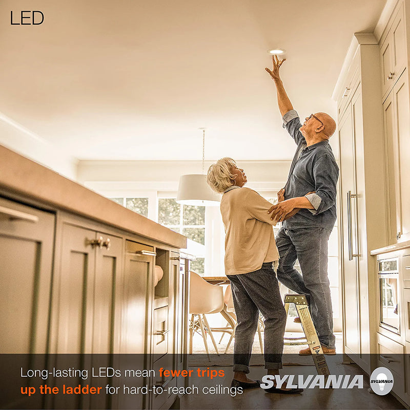 SYLVANIA 5”/6" LED Recessed Lighting Downlight with Trim, Dimmable, 9W=65W, 675 Lumens, Soft White, 3000K, Wet Rated - 4 Pack (62029) Home & Garden > Lighting > Flood & Spot Lights LEDVANCE   