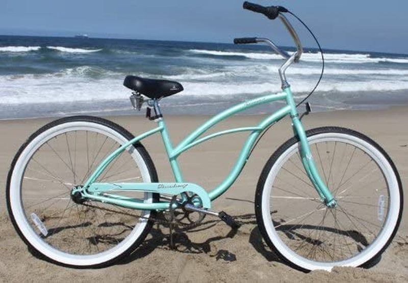 Firmstrong Urban Lady Three Speed Beach Cruiser Bicycle, 26-Inch,Mint Green W/Black Seat,15233