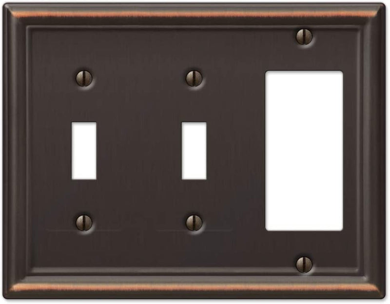 Amerelle 149DDB Chelsea Wallplate, 1 Duplex, Aged Bronze Sporting Goods > Outdoor Recreation > Fishing > Fishing Rods Amertac Aged Bronze 2 Toggle / 1 Rocker 