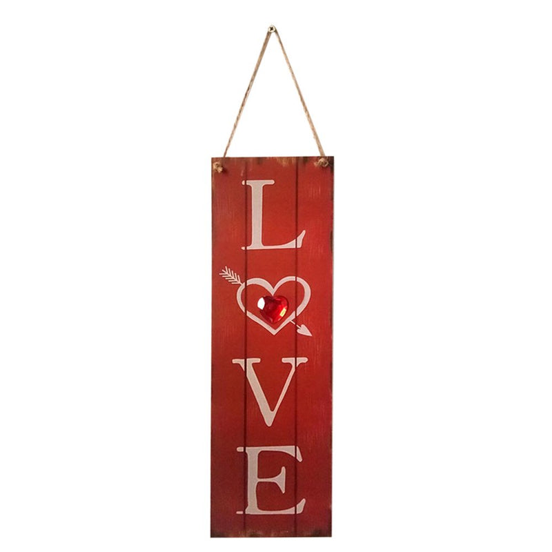 NUOLUX Valentine'S Day Love Hanging Drop Wood Hanging Creative Beautiful Hanging Decor for Bedroom Livingroom Dining Room (Red) Home & Garden > Decor > Seasonal & Holiday Decorations NUOLUX   