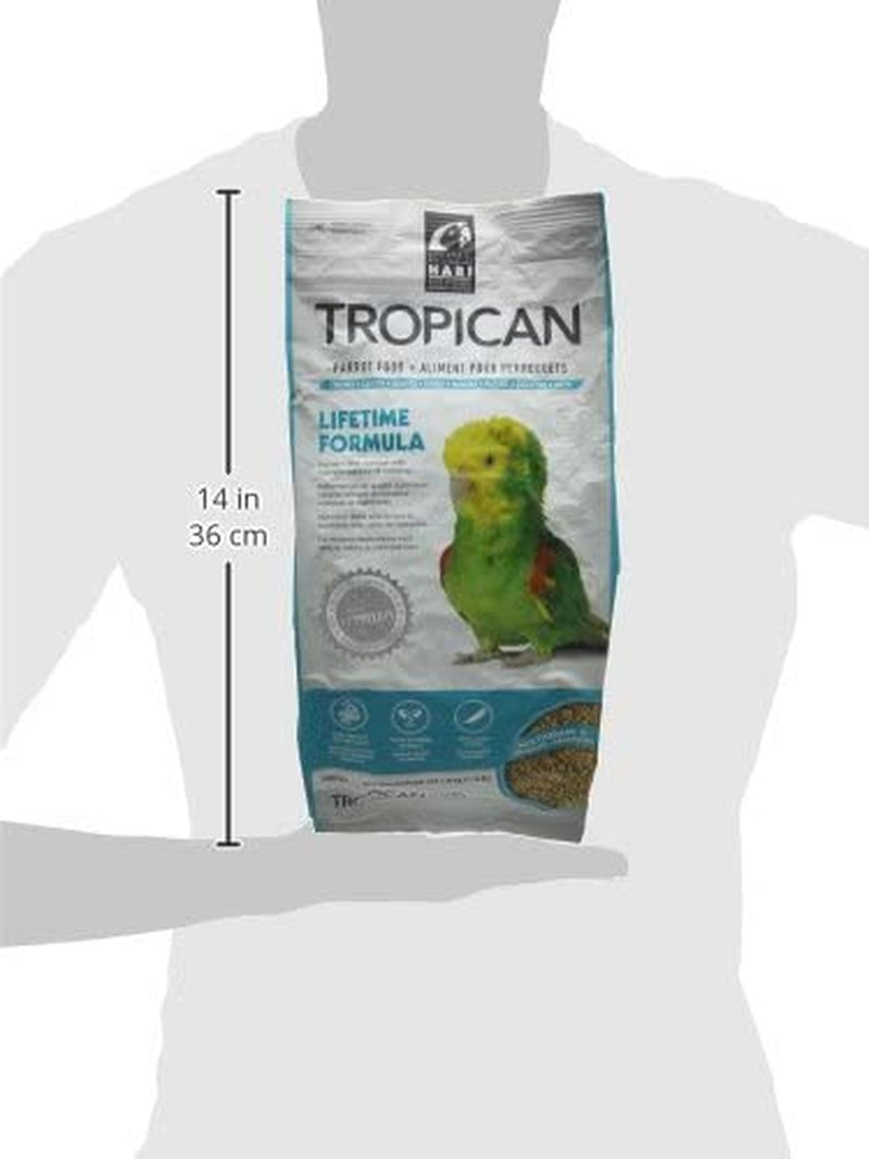 Hari Tropican Bird Food, Hagen Parrot Food with Peanuts & Sunflower Seeds, 4Mm Granules, Lifetime Formula, 4 Lb Bag
