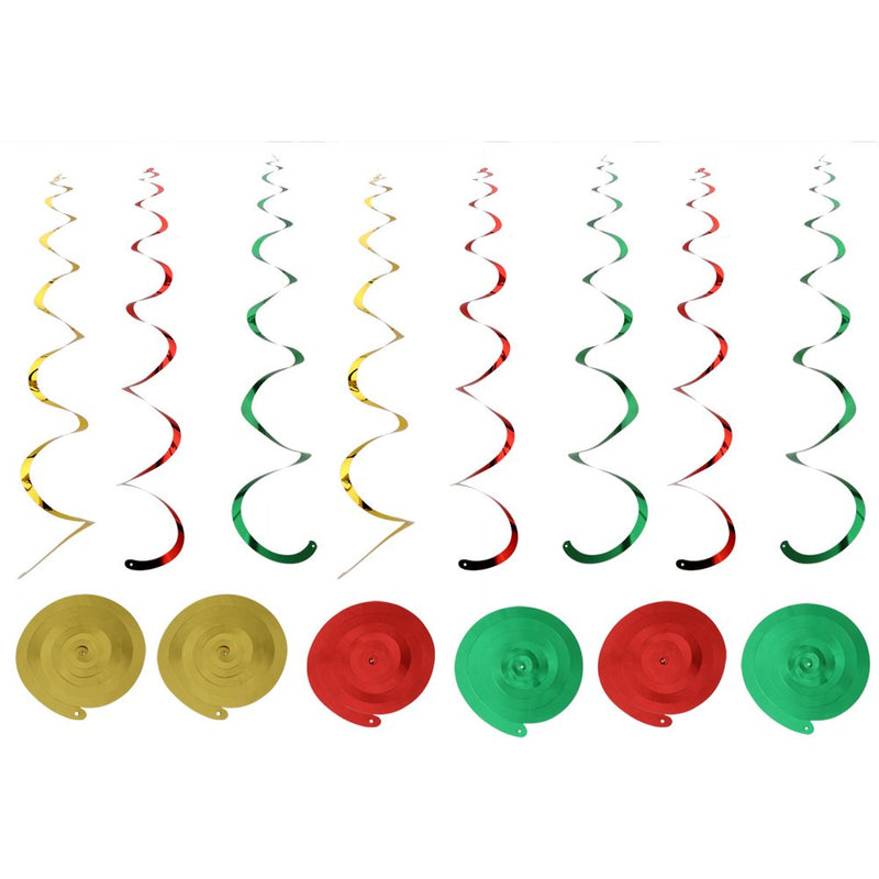 NUOLUX 8Pcs Christmas Decoration Xmas Holiday Hanging Swirls Pendant Party Supplies Home & Garden > Decor > Seasonal & Holiday Decorations& Garden > Decor > Seasonal & Holiday Decorations NUOLUX   