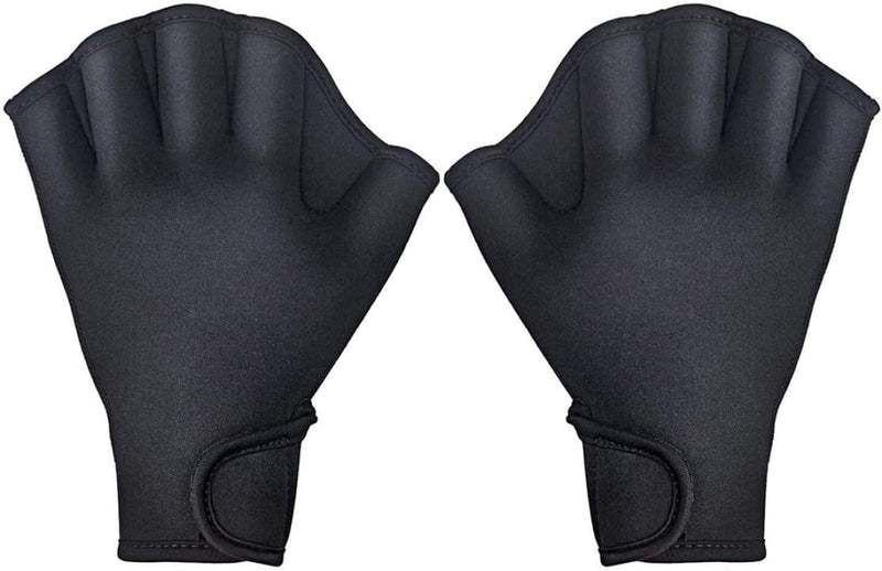 Aquatic Gloves Swimming Training Webbed Swim Gloves for Men Women Adult Children Aquatic Fitness Water Resistance Training Black L Aquatic Gloves Sporting Goods > Outdoor Recreation > Boating & Water Sports > Swimming > Swim Gloves KUYYFDS Black L  
