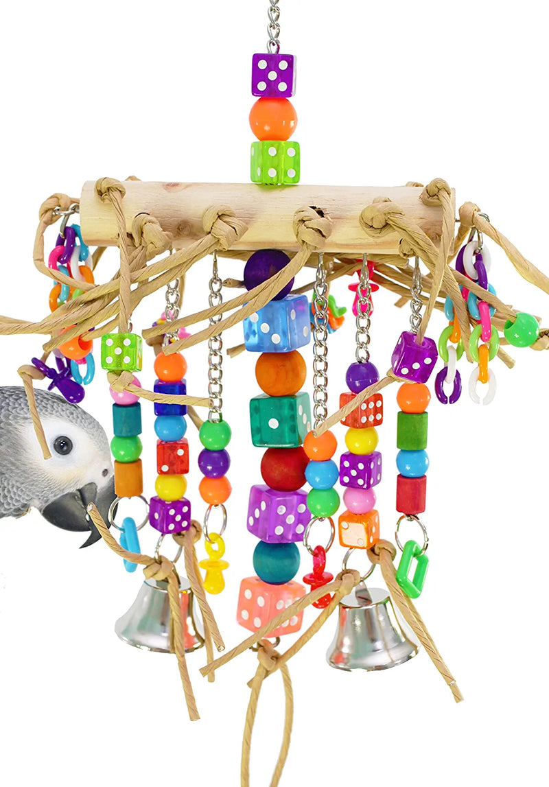 1746 Leather Chain Waterfall Bonka Bird Toys Chew Pull Shred Colorful Parrot Quaker Cockatoo Budgie Animals & Pet Supplies > Pet Supplies > Bird Supplies > Bird Toys Bonka Bird Toys Paper Shred Single 