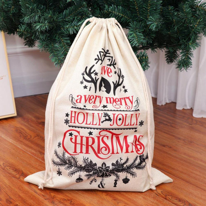 Christmas Gift Bags, Santa Burlap Sack with Drawstring 26" X 19" for Large Xmas Package Storage, Event Party Supplies, Christmas Party Favors Arts & Entertainment > Party & Celebration > Party Supplies Stibadium Letters 2  