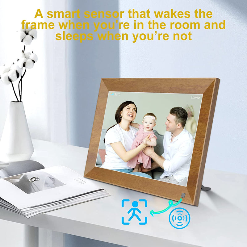 Digital Picture Frame 10.1 Inch, Electronic Photo Frame Wifi with APP, Smart Electric Video Photo Frame Slideshow with Email, 1280X800 IPS FHD Uploadable Digital Photo Frames Cloud Storage Home & Garden > Decor > Picture Frames P.TOULTEK   
