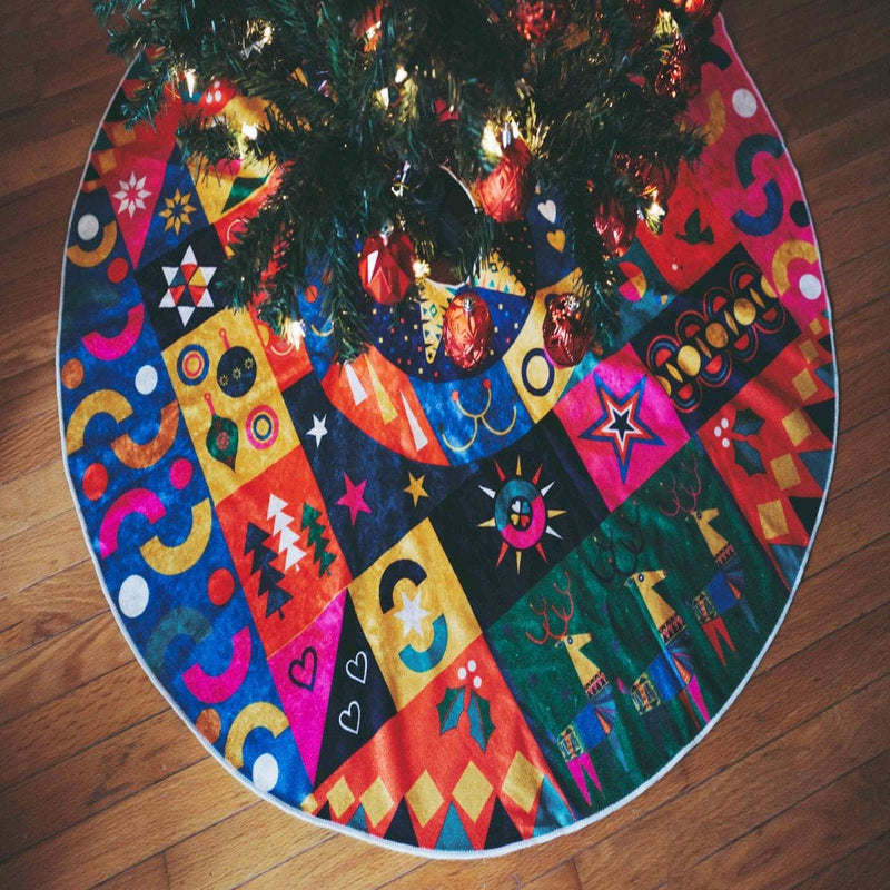 47” Christmas Tree Skirt for Holiday Party Indoor Decorations Bright Scandinavian Home & Garden > Decor > Seasonal & Holiday Decorations > Christmas Tree Skirts KYNC Design LLC   