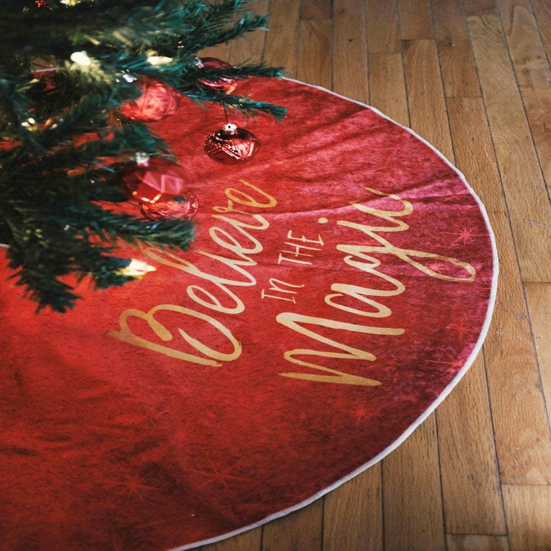 47” Christmas Tree Skirt for Holiday Party Indoor Decorations Bright Scandinavian Home & Garden > Decor > Seasonal & Holiday Decorations > Christmas Tree Skirts KYNC Design LLC Believe In The Magic  