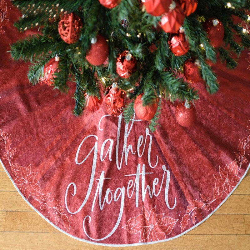 47” Christmas Tree Skirt for Holiday Party Indoor Decorations Bright Scandinavian Home & Garden > Decor > Seasonal & Holiday Decorations > Christmas Tree Skirts KYNC Design LLC Gather Together  
