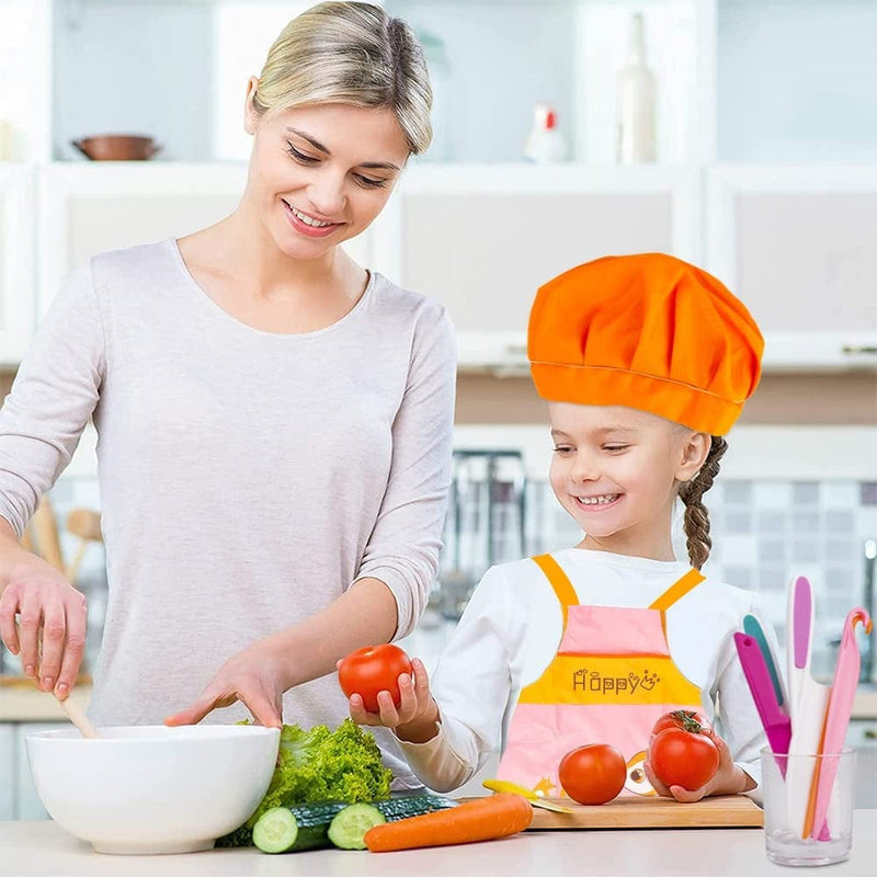 47 Pieces Wooden Kids Kitchen Knife for Real Cooking Include Wood Kids Safe Fruit Toddler Knife, Toddler Apron, Chef Hat, Cutting Board, Cake Scraper, Crinkle Cutter, Sandwich Cutter, Y Peeler, Gloves Home & Garden > Kitchen & Dining > Kitchen Tools & Utensils > Kitchen Knives SOEWIOU   