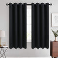 COSVIYA Grommet Blackout Room Darkening Curtains 84 Inch Length 2 Panels,Thick Polyester Light Blocking Insulated Thermal Window Curtain Dark Green Drapes for Bedroom/Living Room,52X84 Inches Home & Garden > Decor > Window Treatments > Curtains & Drapes COSVIYA Black 52W x 63L 