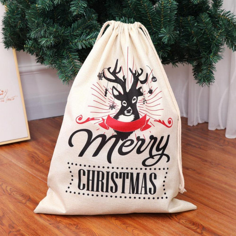 Christmas Gift Bags, Santa Burlap Sack with Drawstring 26" X 19" for Large Xmas Package Storage, Event Party Supplies, Christmas Party Favors Arts & Entertainment > Party & Celebration > Party Supplies Alvage Black Elk  