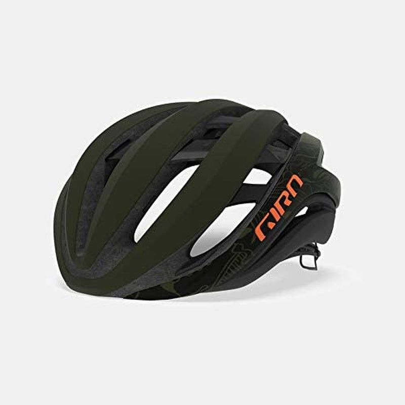 Giro Aether Spherical Adult Road Cycling Helmet Sporting Goods > Outdoor Recreation > Cycling > Cycling Apparel & Accessories > Bicycle Helmets Giro Matte Olive/Black Floral (2020) Small (51-55 cm) 