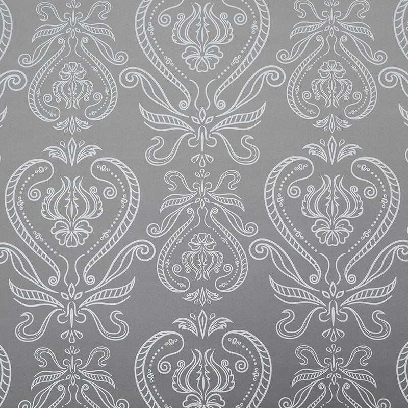 Ombre Blackout Curtains 84 Inches Long Damask Patterned Grommet Curtain Panels Grey Gradient Window Treatments Thermal Insulated Window Drapes for Bedroom Living Room(Grey, 2 Panels/ 52X84 Inch) Home & Garden > Decor > Window Treatments > Curtains & Drapes BLEUM CADE   