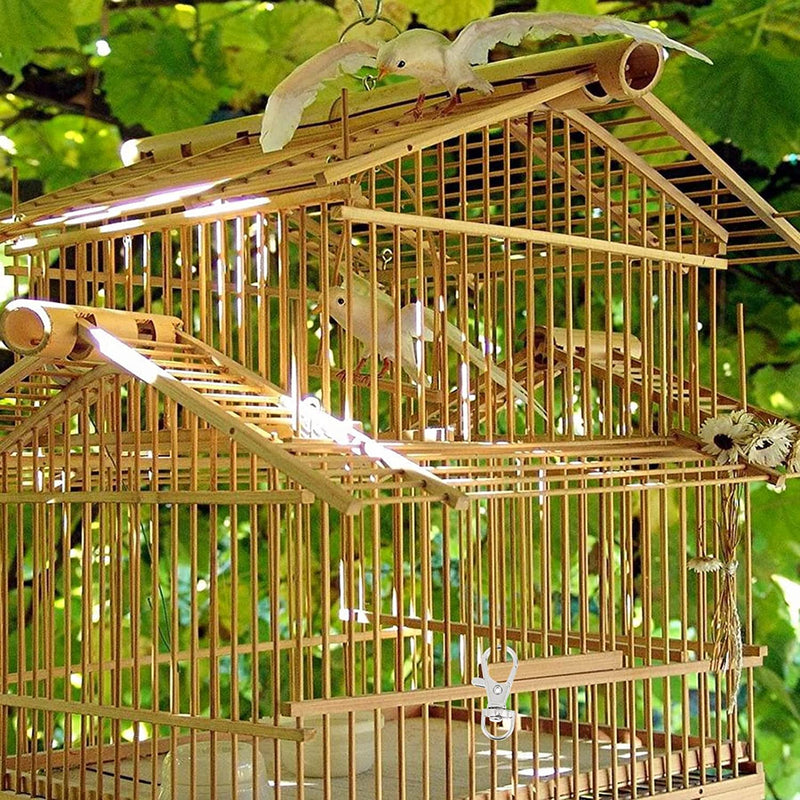 POPETPOP 20Pcs Metal Bird Cage Locks Pet Cage Door Lock Hook Clips Anti- Escape Pet Bird Door Safety Buckles Claw Trigger Snap Hook Birds Cage Accessories