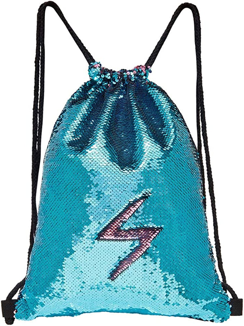 MHJY Sparkly Sequin Drawstring Bag,Mermaid Sequin Backpack Glitter Sports Dance Bag Shiny Travel Backpack Home & Garden > Household Supplies > Storage & Organization touchhome Blue Pink  