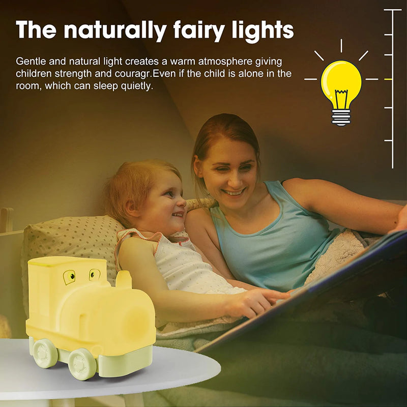 Yuede LED Night Lights for Kids, Cute Animal Silicone USB Rechargeable Night Light - 9 Colors Changing with Touch Sensor and Remote Control for Baby/Kids/Adult Gifts (Train) Home & Garden > Lighting > Night Lights & Ambient Lighting Yuede   