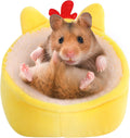 SAWMONG Hamster Mini Bed, Warm Small Pets Animals House Bedding, Cozy Nest Cage Accessories, Lightweight Cotton Sofa for Dwarf Hamster (White) Animals & Pet Supplies > Pet Supplies > Bird Supplies > Bird Cages & Stands SAWMONG Yellow  