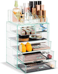 Sorbus Clear Cosmetic Makeup Organizer - Make up & Jewelry Storage, Case & Display - Spacious Design - Great Holder for Dresser, Bathroom, Vanity & Countertop (4 Large, 2 Small Drawers) Home & Garden > Household Supplies > Storage & Organization Sorbus Teal Thrill 4 Large, 2 Small Drawers 
