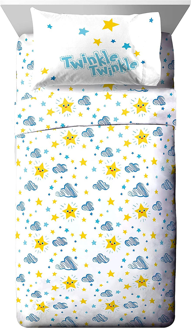 Jay Franco Cocomelon Little Star 5 Piece Twin Size Bed Set - Includes Comforter & Sheet Set - Bedding Features JJ, Yoyo, & Tomtom - Super Soft Fade Resistant Microfiber (Official Cocomelon Product) Home & Garden > Linens & Bedding > Bedding Jay Franco   