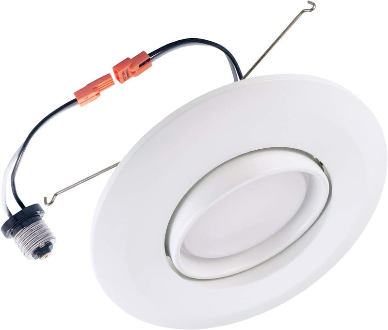 OSTWIN 3 Inch Gimbal LED Recessed Light, Adjustable Eyeball Downlight with Junction Box, 3000K/4000K/5000K, Dimmable Recessed Lighting IC Rated, 8W, 560 Lm, Energy Star, ETL Listed Home & Garden > Lighting > Flood & Spot Lights OSTWIN 5000K 6 Inch, 1 Pack 