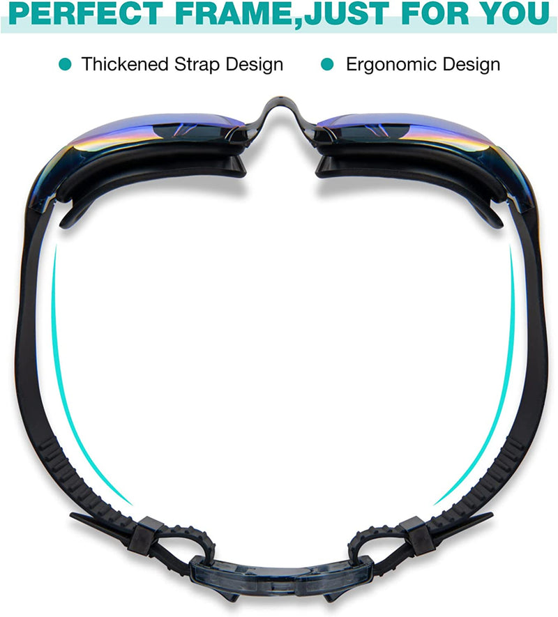 Dasmeer Swim Goggles, No Leaking anti Fog UV Protection Swimming Goggles for Adult Men Women Teens