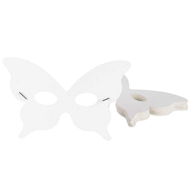 48 Pack Blank Masquerade Mask for Women Men Costume Party, Butterfly, 5.1 X 7.8 Inch Apparel & Accessories > Costumes & Accessories > Masks Juvo Plus   