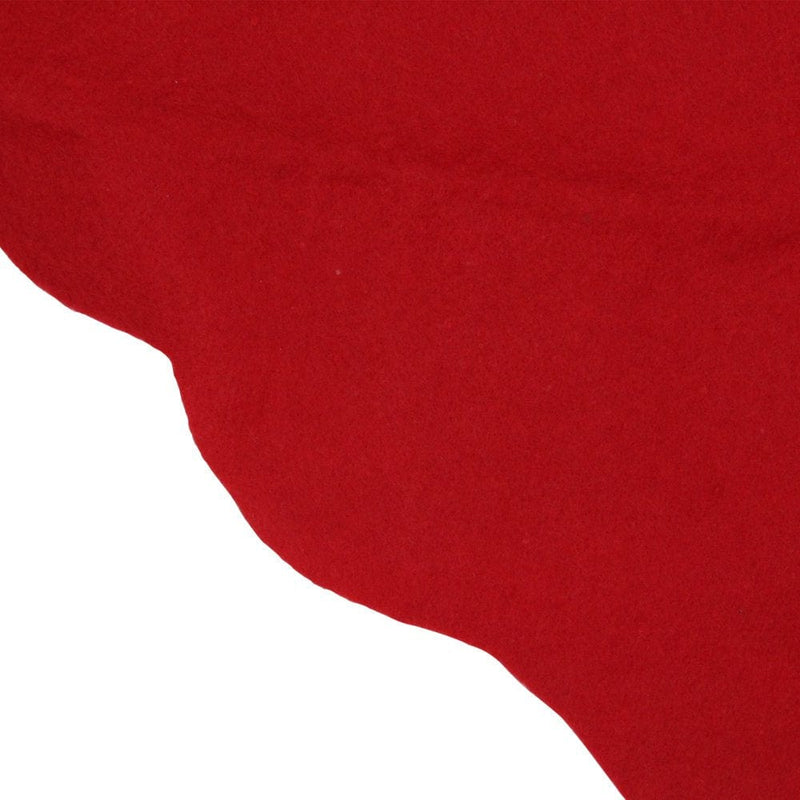 48" Red Scalloped Edge Christmas Tree Skirt